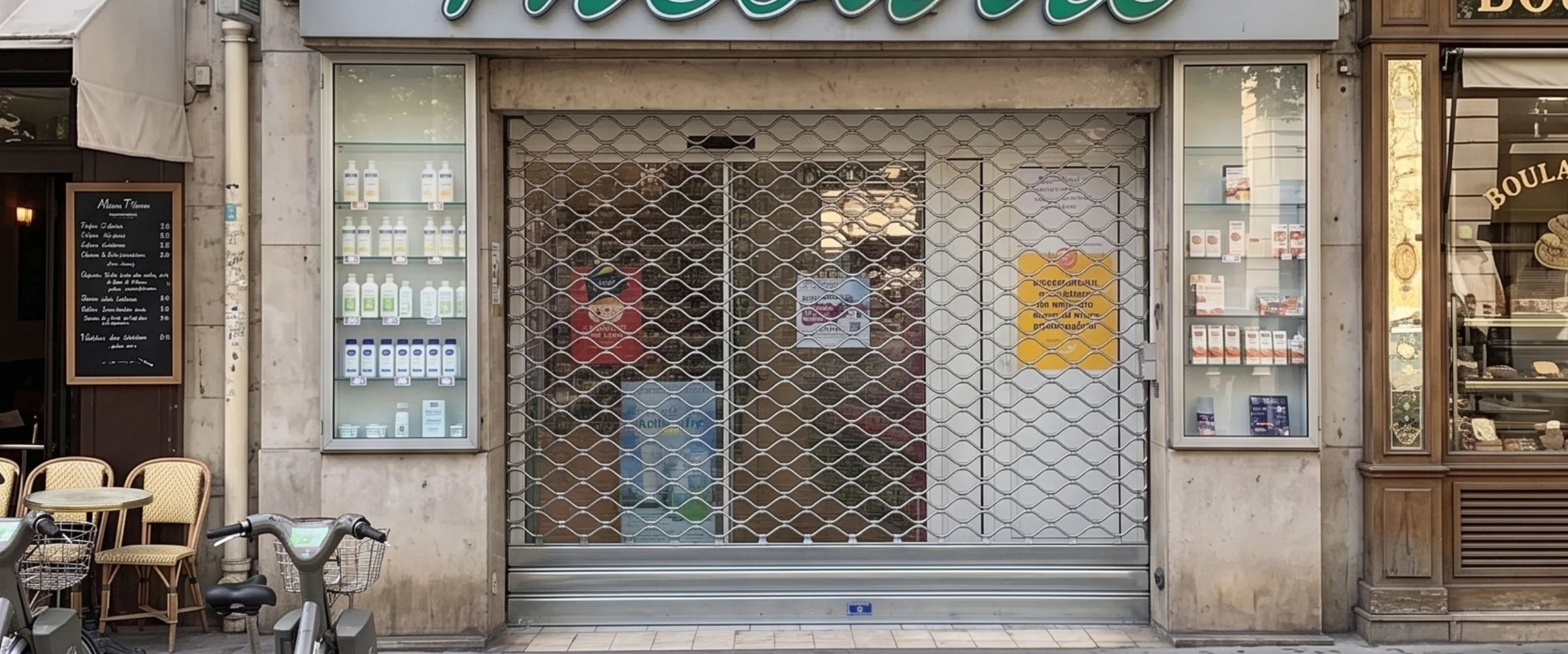 Remplacement du tablier d’une grille métallique cobra pour la Pharmacie Billancourt (92)